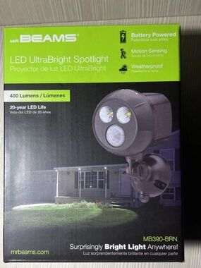 Mr BEAMS Black LED Motion Sensor Spotlight